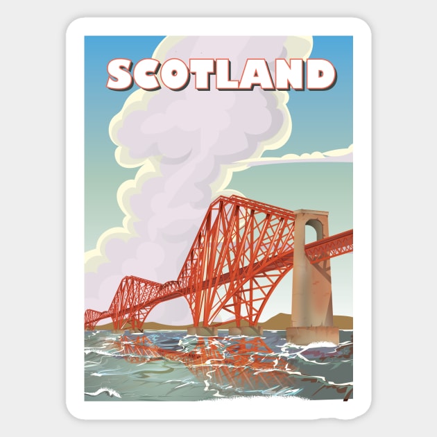 Firth of forth Scotland Sticker by nickemporium1